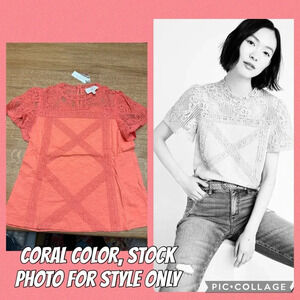 Anthropologie NWT Ella Mara Liliya lace detail top size small 17” p2p